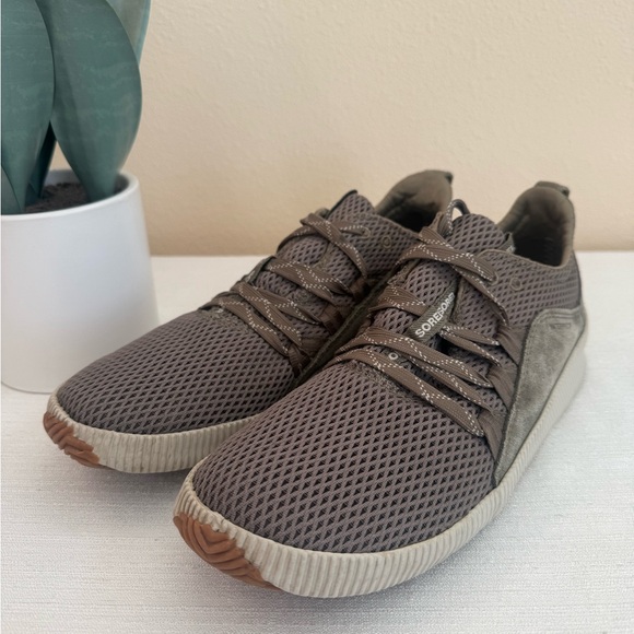 SOREL Olive Suede/Mesh Lace Up Casual Sneakers - Picture 3 of 12